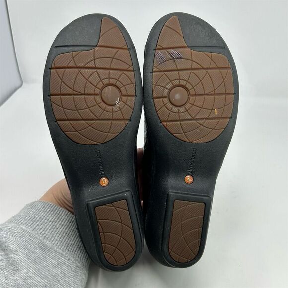 Clarks Women's Unstructured Black Leather Slip-On Loafers Size 10M Casual - Picture 9 of 12